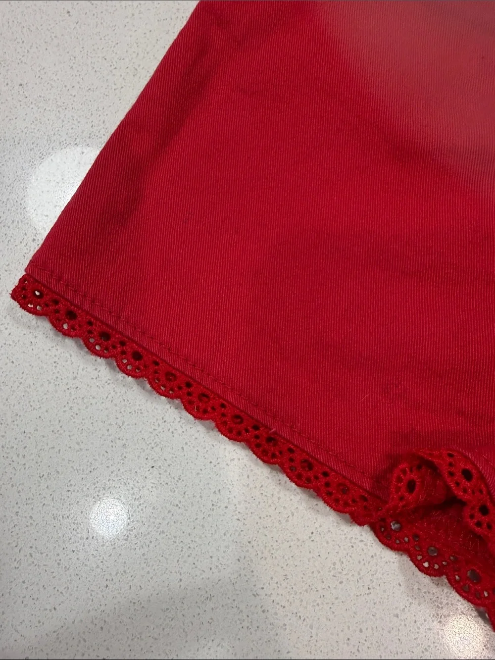 OshKosh B'gosh Red Lace-Trim Girls' Shorts